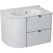 Sapho PULSE szafka umywalkowa 75x52x45 cm prawa biała/antracyt PU076-3034