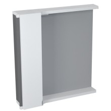 Sapho PULSE szafka z lustrem oświetlenie LED 75x80x17cm lewa biała/antracyt PU077-3034