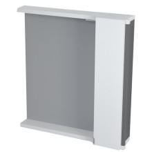 Sapho PULSE szafka z lustrem oświetlenie LED 75x80x17cm prawa biała/antracyt PU078-3034