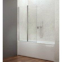 Aqualine WILA parawan wannowy 900x1400 mm składany chrom szkło czyste AQ5742