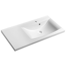 Sapho LUCIOLA umywalka kompozytowa 90x48 cm biała prawa 50094