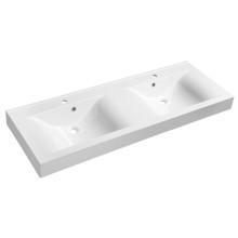 Sapho FLAVIA umywalka kompozytowa podwójna 140x50cm biała 68141