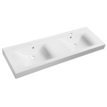Sapho FLAVIA umywalka kompozytowa podwójna 150x50cm biała 68154