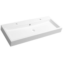 Sapho ORINOKO umywalka kompozytowa 100x42 cm 2 otwory na baterie biały OR101
