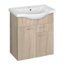 Aqualine KERAMIA FRESH szafka umywalkowa 1 szuflada 60.6x74x34cm dąb platin 50066