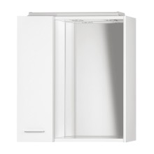 Aqualine ZOJA/KERAMIA FRESH szafka z lustremm i oświetleniem LED 60x60x14cm lewa biały 45021