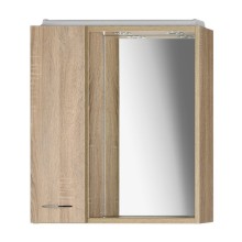 Aqualine ZOJA/KERAMIA FRESH szafka z lustrem i oświetleniem LED 60x60x14cm lewa dąb platin 45027