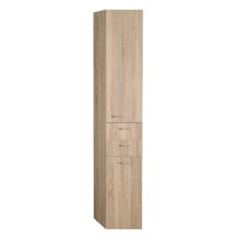 Aqualine ZOJA/KERAMIA FRESH szafka wysoka z koszem na bieliznę 35x184x29cm lewa dąb platin 51232