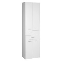 Aqualine ZOJA/KERAMIA FRESH szafka wysoka z szufladami 50x184x29cm biała 51291