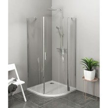 Polysan ZOOM LINE kabina prysznicowa półokrągła 900x900mm szkło czyste prawa ZL2615R