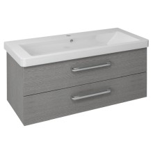 Sapho THEIA Szafka umywalkowa 1014x43.5x442cm 2 szuflady dąb srebrny TH105-1111