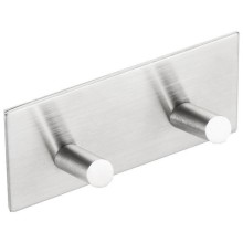 Sapho Podwójny haczyk samoprzylepny stal nierdzewna szczotkowana 31202