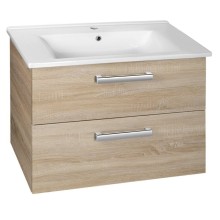 Aqualine VEGA szafka umywalkowa 72x57.6x438cm 2 szuflady dąb platin VG873