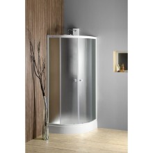 Aqualine ARLEN kabina prysznicowa półokrągła 800x800x1850 mm szkło Brick BTR800