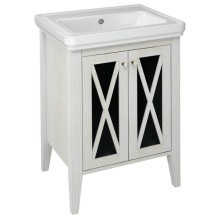 Sapho CROSS szafka umywalkowa 55x81x43cm starobiała CR260