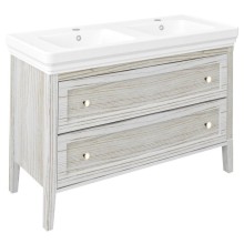 Sapho CROSS szafka umywalkowa 116x77.5x49.5cm 2 szuflady starobiała CR225