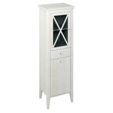 Sapho CROSS szafka wysoka z koszem na bieliznę 49x170x39cm lewa starobiała CR216