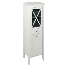 Sapho CROSS szafka wysoka z koszem na bieliznę 49x170x39cm prawa starobiała CR215