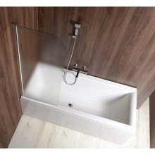 Aqualine VILMA parawan wannowy 60x140cm chrom lewy szkło matowe AQ6018L