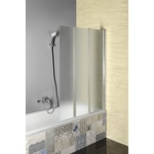Aqualine VANDA parawan wannowy składany 1000x1400 mm chrom szkło matowe AQ1140