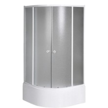 Aqualine ARLEN kabina prysznicowa półokrągła niska 900x900x1500 mm szkło Brick BTR903