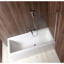 Aqualine VILMA parawan wannowy 60x140cm chrom prawy szkło matowe AQ6018P