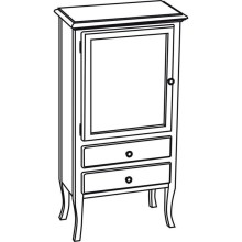 Sapho RETRO szafka 60x120x38cm starobiała lewa 1712