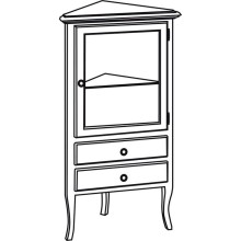 Sapho RETRO szafka narożna 60x120x47cm starobiała prawa 1717