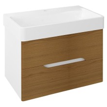 Sapho MEDIENA szafka umywalkowa 77x50.5x49cmbiały mat/dąb natural MD082