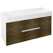 Sapho MEDIENA szafka umywalkowa 117x50.5x48.5cm biały mat/dąb graphite MD121