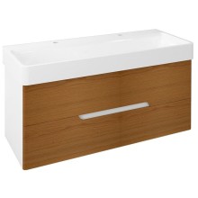 Sapho MEDIENA szafka umywalkowa 117x50.5x48.5cm biały mat/dąb natural MD122