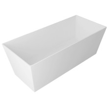 Gelco KVADRIE wanna kompozytowa 1590x650x550mm objętość 360l biały połysk GVKV1590