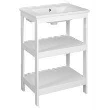 Aqualine ETIDE szafka umywalkowa 51.5x85x44 cm regał biały mat ET505