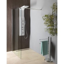 Aqualine WALK-IN ścianka prysznicowa do montażu do ściany ze wspornikem 1000 mm szkło czyste WI101
