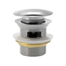 Aqualine Korek wannowy 6/4" klik-klak do wanien ze zitegrowanym przelewem mosiądz/chrom TF5005