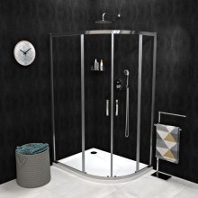Gelco SIGMA SIMPLY kabina prysznicowa półokrągła 1000x800mm R550 L/R szkło czyste GS1080