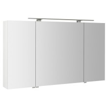 Sapho RIWA szafka z lustrem oświetlenie LED 3 drzwiczki 121x70x17cm biały połysk RIW120-0030