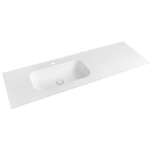 Sapho TREOS umywalka 146.6x513 cm Rockstone lewy biały mat TS147-0101-L