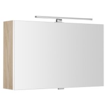 Sapho CLOE szafka z lustrem z oświetleniem LED 80x50x18cm wiąz Bardini CE080-0013