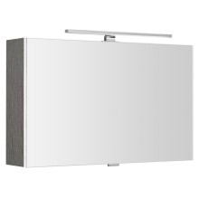 Sapho CLOE szafka z lustrem z oświetleniem LED 80x50x18cm dąb srebrny CE080-0011