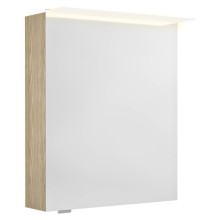 Sapho LINEX szafka z lustrem oświetlenie LED 60x70x15cm lewa/prawa wiąz Bardini LX060-0013