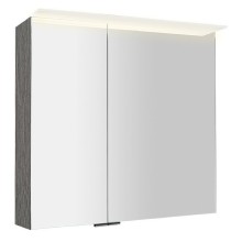 Sapho LINEX szafka z lustremoświetlenie LED 80x70x15cm dąb srebrny LX080-0011