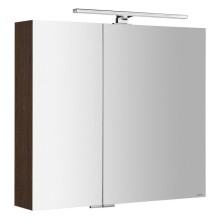 Sapho MIRRÓ szafka z lustrem z oświetleniem LED 80x70x16cm sosna rustykalna MC080-0016