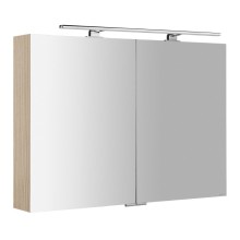 Sapho MIRRÓ szafka z lustrem z oświetleniem LED 100x70x16cm wiąz Bardini MC100-0013