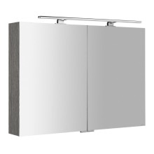 Sapho MIRRÓ szafka z lustrem z oświetleniem LED 100x70x16cm dąb srebrny MC100-0011