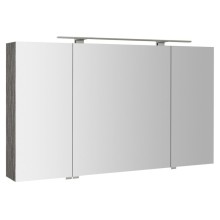 Sapho MIRRÓ szafka z lustrem oświetlenie LED 3 drzwiczki 120x70x16cm dąb srebrny MC121-0011