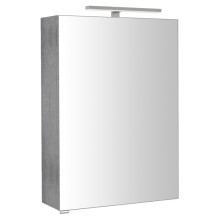 Sapho RIWA szafka z lustrem oświetlenie LED 50x70x17cm dąb srebrny RIW050-0011