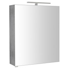 Sapho RIWA szafka z lustrem oświetlenie LED 60x70x17cm dąb srebrny RIW060-0011