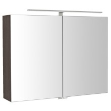 Sapho RIWA szafka z lustrem oświetlenie LED 81x70x17cm sosna rustykalna RIW080-0016