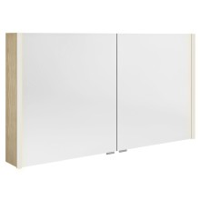 Sapho ALIX szafka z lustrem oświetlenie LED 2x drzwiczki 126x70x17.5cm wiąz Bardini AX126-0013
